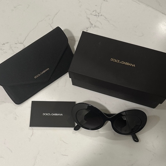 Dolce & Gabbana Accessories - Dolce & Gabbana Oval Black Sunglasses
